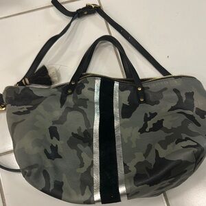 Camouflage Tote Bag with Silver Accents by Kempton & co